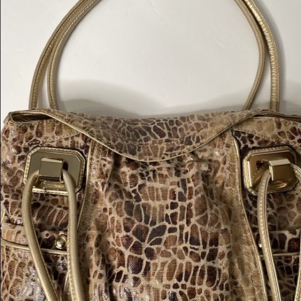B. Makowsky Brown Croc-Embossed Shoulder Bag - Picture 12 of 12